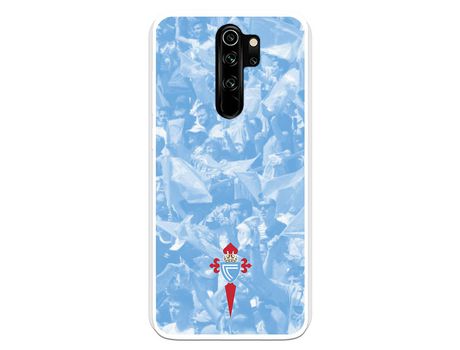 Funda para Xiaomi Redmi Note 8 Pro del Celta Escudo Fondo Hinchada - Licencia Oficial RC Celta