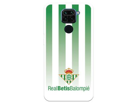 Funda para Xiaomi Redmi Note 9 del Betis Fondo Rayas Verdiblancas - Licencia Oficial
