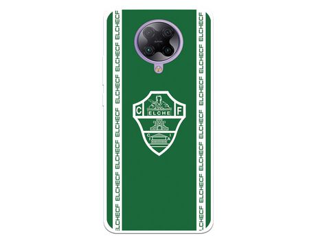 Funda para Xiaomi Redmi K30 Pro del Elche CF Escudo Fondo Verde - Licencia Oficial Elche CF
