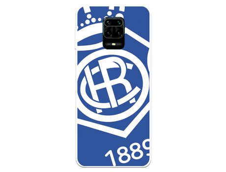 Funda para Xiaomi Redmi Note 9 Pro del Recre Escudo Fondo azul - Licencia Oficial Real Club Recreativo de Huelva