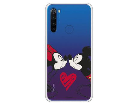 Funda para Xiaomi Redmi Note 8T Oficial de Disney Mickey y Minnie Beso - Clásicos Disney