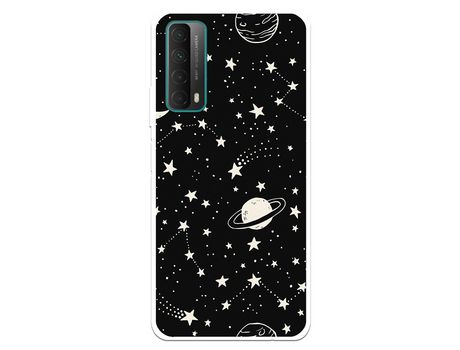 Funda Planetas fondo negro para Huawei P Smart 2021