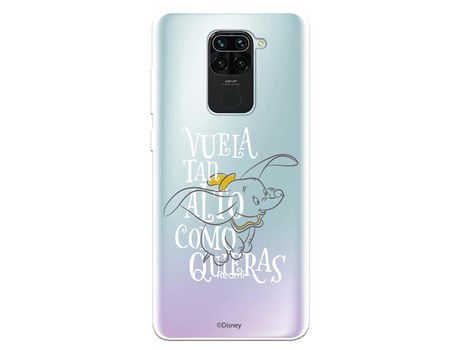 Funda para Xiaomi Redmi Note 9 Oficial de Disney Dumbo Vuela tan Alto - Dumbo