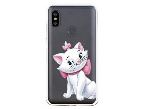 Funda Oficial Disney Marie Silueta transparente para Xiaomi Redmi Note 6 - Los Aristogatos