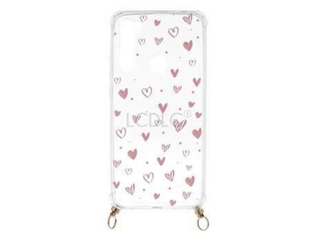 Funda Silicona Colgante Corazones para Xiaomi Redmi Note 8