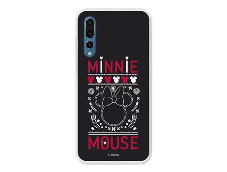 Funda Oficial Disney Minnie, Negro Bordado Huawei P20 Pro