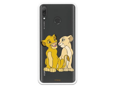 Funda Oficial Disney Simba y Nala transparente para Huawei Y9 2019 - El Rey León