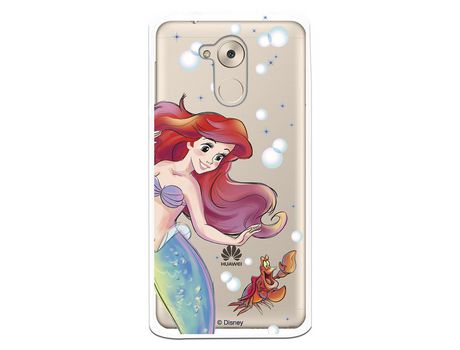 Funda Oficial Disney Sirenita y Sebastian Transparente para Huawei Nova Smart - La Sirenita