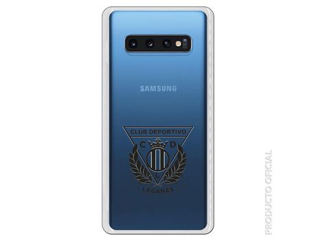 Funda Oficial Leganés transparente escudo negro para Samsung Galaxy S10 Plus