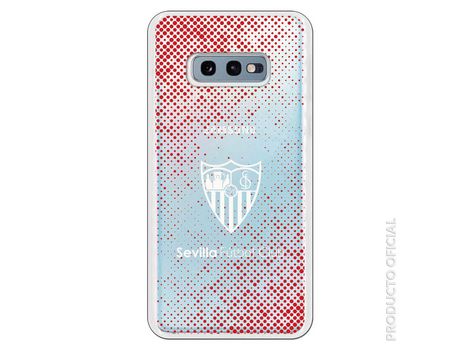 Funda Oficial Sevilha Escudo Blanco meio tom Rojo Transparente para Samsung Galaxy S10e
