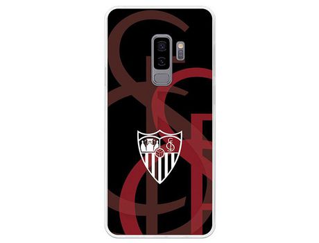 Funda Oficial Sevilha escudo Blanco fondo escudo para Samsung Galaxy S9 Plus