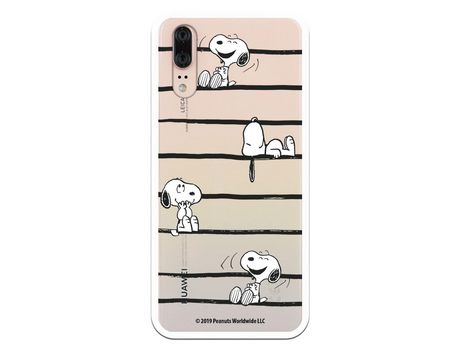 Funda para Huawei P20 Oficial de Peanuts Snoopy rayas - Snoopy