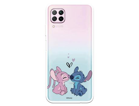 Funda para Huawei P40 Lite Oficial de Disney Angel & Stitch Beso - Lilo & Stitch