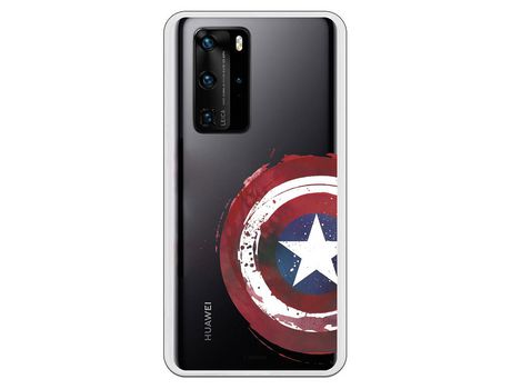 Funda para Huawei P40 Oficial de Marvel Capitan America Escudo Transparente - Marvel