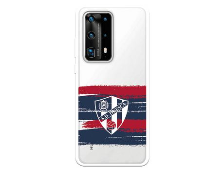 Funda para Huawei P40 Pro Plus del Huesca Rayas Transparente - Licencia Oficial SD Huesca