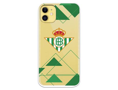 Funda para iPhone 11 del Betis Escudo Fondo transparente - Licencia Oficial