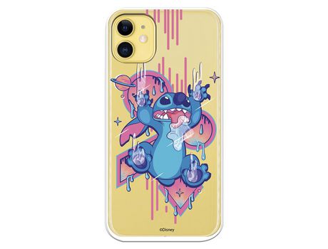 Funda para iPhone 11 Oficial de Disney Stitch Graffiti - Lilo & Stitch