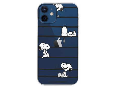 Funda para iPhone 12 Mini Oficial de Peanuts Snoopy rayas - Snoopy