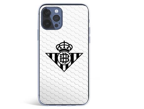 Funda para iPhone 12 Pro del Betis Escudo Negro Fondo Red - Licencia Oficial