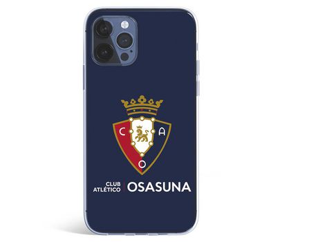 Funda para iPhone 12 Pro del Osasuna Escudo Fondo azul - Licencia Oficial CA Osasuna