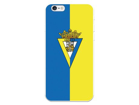 Funda para iPhone 6S del Cádiz Escudo Fondo Bicolor - Licencia Oficial