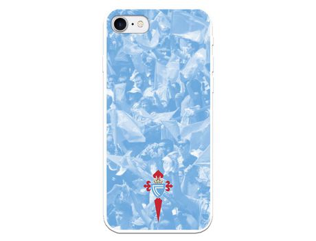 Funda para iPhone 7 del Celta Escudo Fondo Hinchada - Licencia Oficial RC Celta