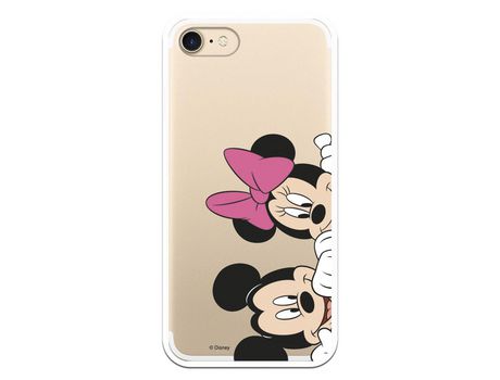 Funda para iPhone 7 Oficial de Disney Mickey y Minnie Asomados - Clásicos Disney