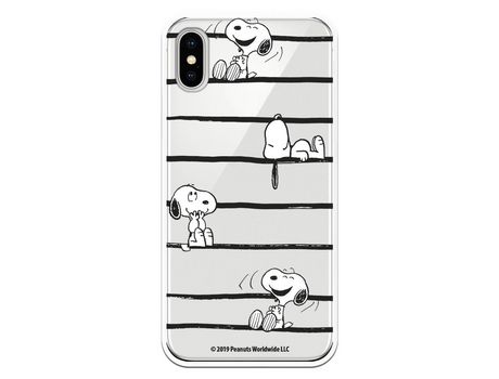 Funda para iPhone X Oficial de Peanuts Snoopy rayas - Snoopy