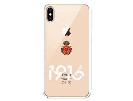 Funda para iPhone XS Max del Mallorca RCD Mallorca 1916 Transparente - Licencia Oficial RCD Mallorca