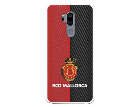 Funda para LG G7 del Mallorca RCD Mallorca Diagonales Transparente - Licencia Oficial RCD Mallorca
