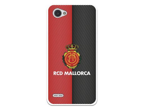 Funda para LG Q6 del Mallorca RCD Mallorca Diagonales Transparente - Licencia Oficial RCD Mallorca