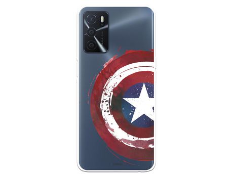 Funda para Oppo A16 Oficial de Marvel Capitan America Escudo Transparente - Marvel