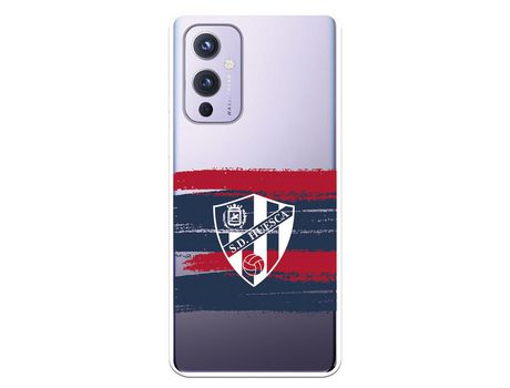 Funda para OnePlus 9 del Huesca Rayas Transparente - Licencia Oficial SD Huesca