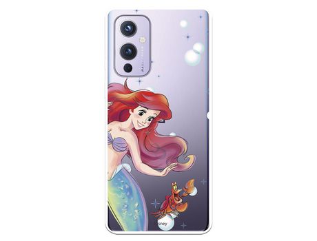 Funda para OnePlus 9 Oficial de Disney Ariel y Sebastián Burbujas - La Sirenita