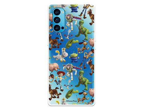 Funda para Oppo Reno 4 Oficial de Disney Muñecos Toy Story Siluetas - Toy Story