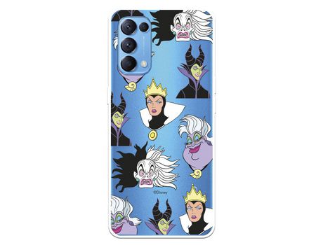 Funda para Oppo Find X3 Lite Oficial de Disney Villanas Patrón