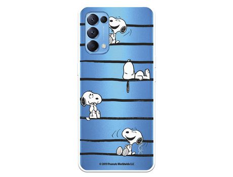 Funda para Oppo Find X3 Lite Oficial de Peanuts Snoopy rayas - Snoopy