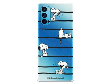 Funda para Oppo Reno 4 Oficial de Peanuts Snoopy rayas - Snoopy