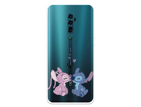 Funda para Oppo Reno 10X Zoom Oficial de Disney Angel & Stitch Beso - Lilo & Stitch