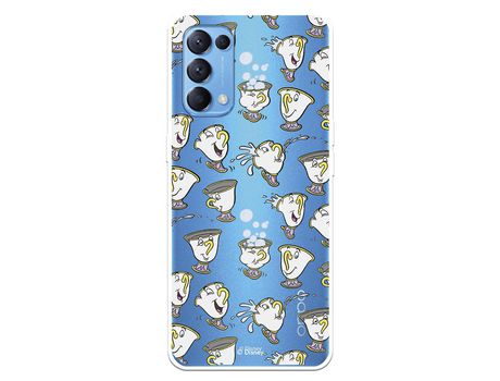 Funda para Oppo Find X3 Lite Oficial da Disney Chip Potts Siluetas La Bella y la Bestia