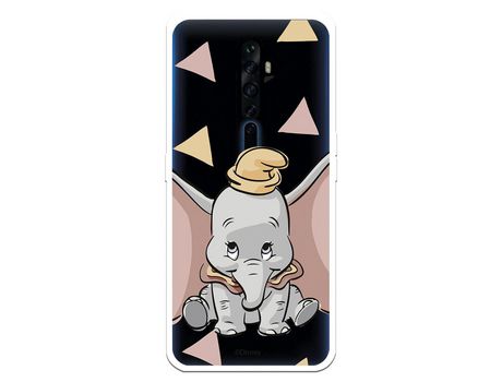 Funda para Oppo Reno 2Z Oficial de Disney Dumbo Silueta Transparente - Dumbo