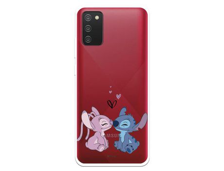 Funda para Samsung Galaxy A02s Oficial de Disney Angel & Stitch Beso - Lilo & Stitch