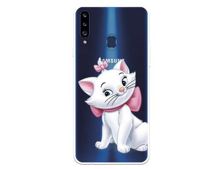 Funda para Samsung Galaxy A20S Oficial de Disney Marie Silueta - Los Aristogatos