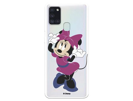 Funda para Samsung Galaxy A21S Oficial de Disney Minnie Rosa - Clásicos Disney