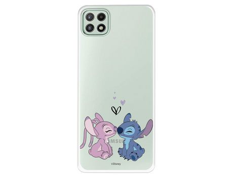 Funda para Samsung Galaxy A22 5G Oficial de Disney Angel & Stitch Beso - Lilo & Stitch