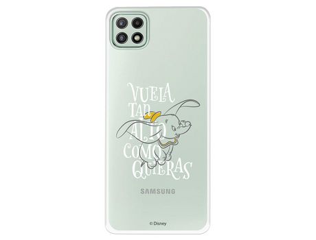 Funda para Samsung Galaxy A22 5G Oficial de Disney Dumbo Vuela tan Alto - Dumbo