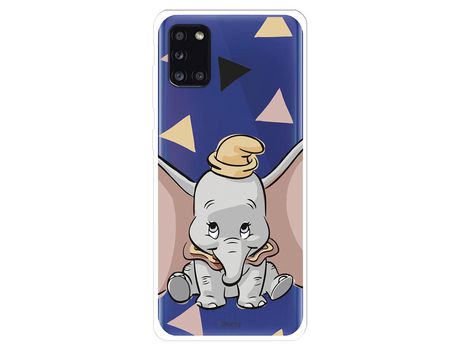 Funda para Samsung Galaxy A31 Oficial de Disney Dumbo Silueta Transparente - Dumbo