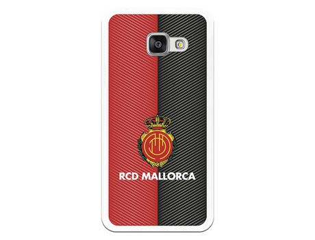 Funda para Samsung Galaxy A3 2016 del Mallorca RCD Mallorca Diagonales Transparente - Licencia Oficial RCD Mallorca