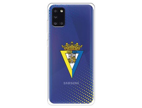 Funda para Samsung Galaxy A31 del Cádiz Escudo Transparente - Licencia Oficial