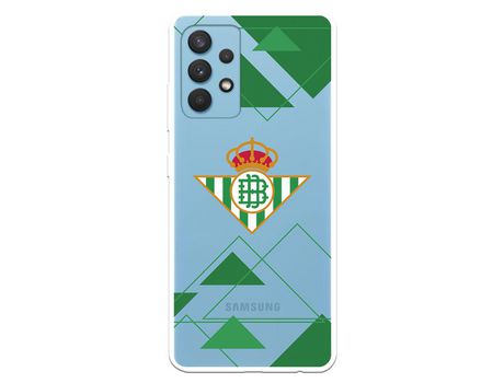 Funda para Samsung Galaxy A32 4G del Betis Escudo Fondo transparente - Licencia Oficial